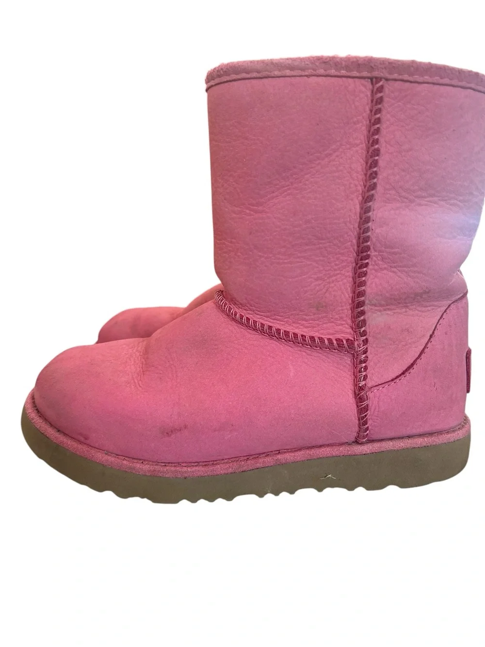 Ugg Classic Pink Shearling Boots girls size 13